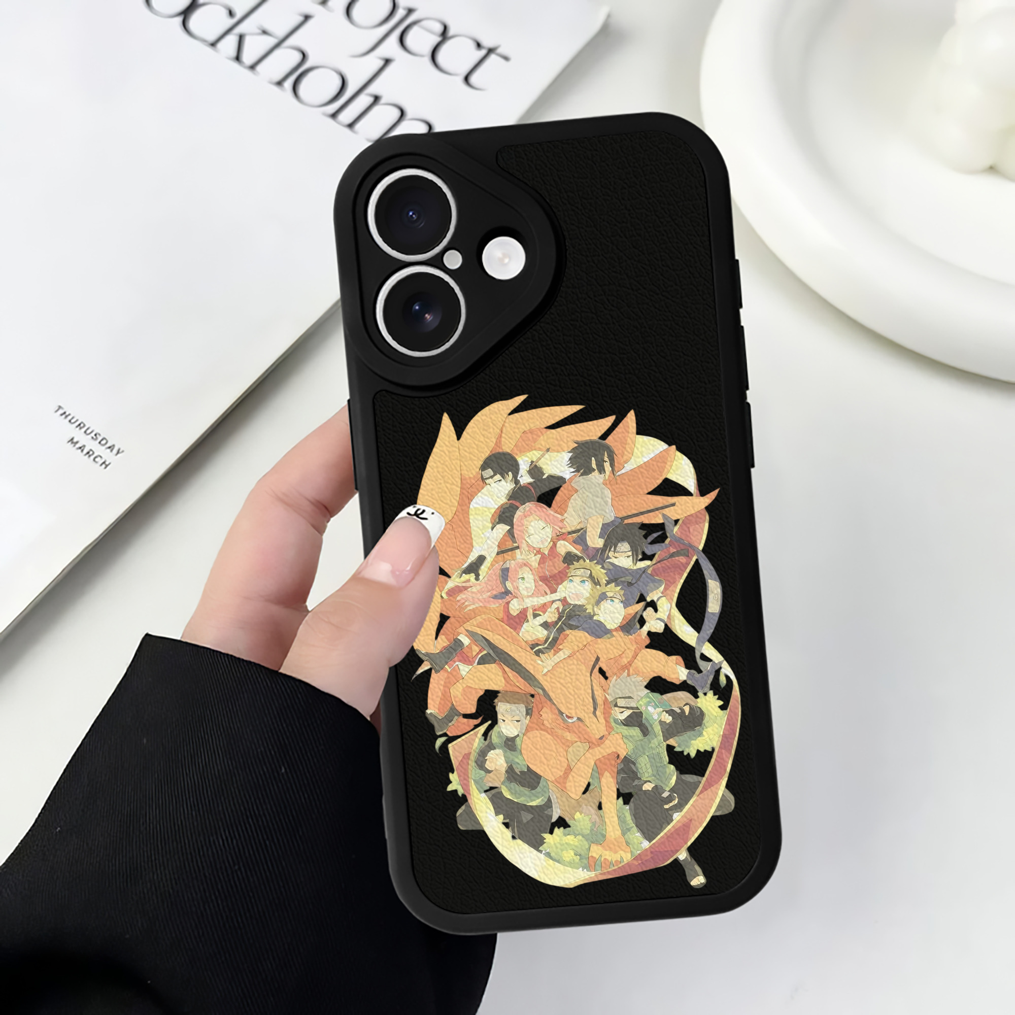 （画像用） NARUTO -ナルト- うずまき ナルト Uzumaki Naruto 【iPhone 16シリーズ対応】シリコンスマホケース（レザー調） 材質：シリコン